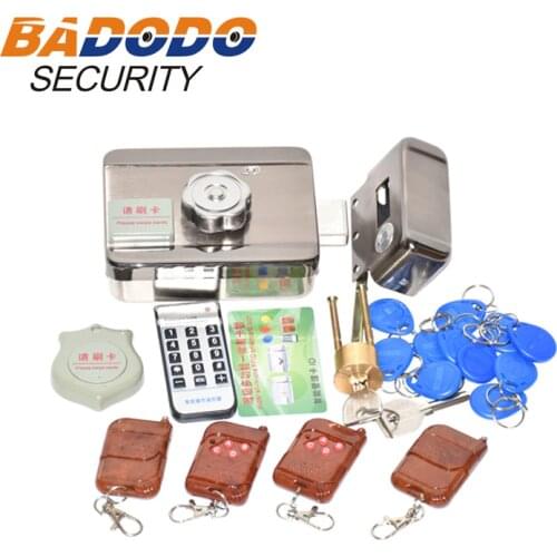 Electronic RFID Gate Lock/Smart Electric Strike Lock Magnetic Induction Door Entry Access Control System y 15 tag remote control