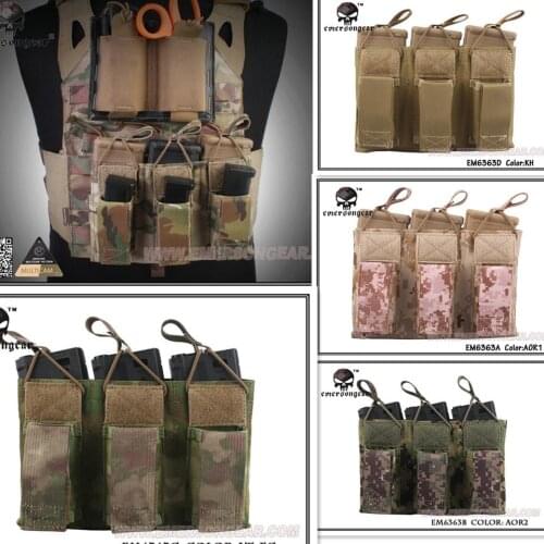 Emerson 5.56 Pistol Triple Open Top Magazine Tactical pouch military army CS combat Emerson gear EM 6363