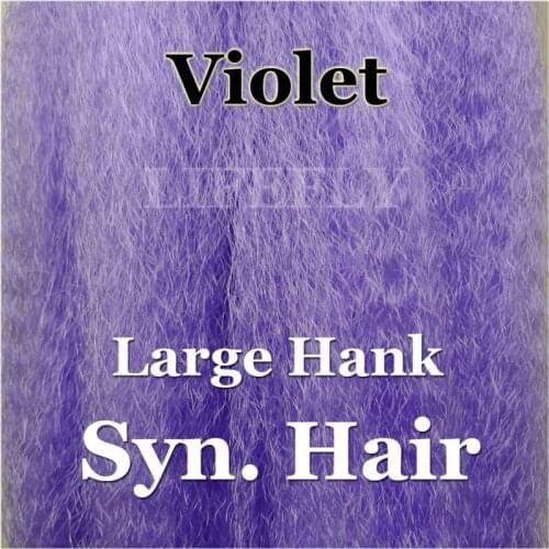 Violet Color / Large Hank of Synthetic Hair, Super Hair, Syn. Fibre, Fly Tying, Jig, Lure Making