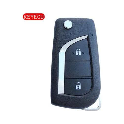 Keyecu XHORSE for Toyota Type Universal Remote Key Fob 2 Button for VVDI Key Tool VVDI2 (English Version)