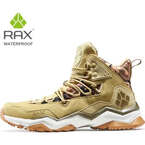 RAX Waterproof Hiking Shoes for Men Outdoor Mountain Sneakers Man Leather Hunting Trekking Boots New Camping Climbing Mens Shoes