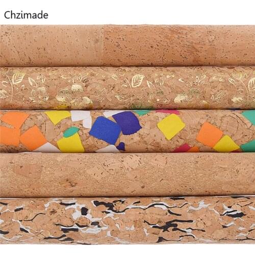 Lychee Life 29x21cm A4 Vintage Flower Pattern Soft Cork Fabric For Handbag Garment High Quality Synthetic Leather Crafts