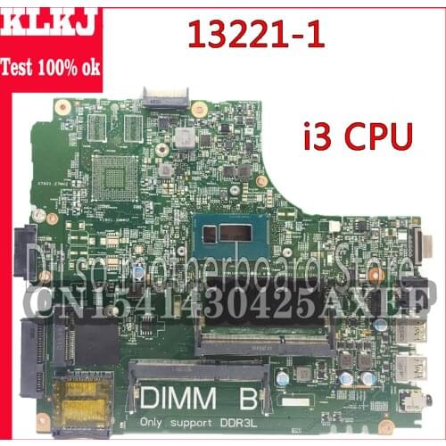 KLKJ 13221-1 3440 Motherboard For Dell 3440 Laptop Motherboard DL340-HSW MB13221-1 I3 GM DDR3L Original Test Motherboard