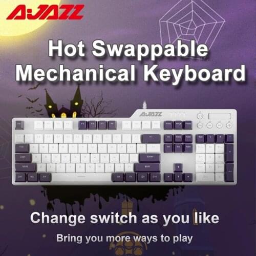 Ajazz ak35i hot plug switch mechanical keyboard 104key anti ghosting backlight keyboard macro definition desktop mechanical game
