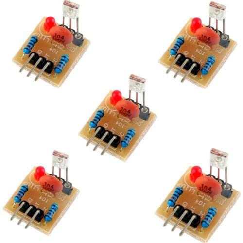 5pcs/lot 5V Laser Sensor Receiver Module non-modulator Tube Receivers Modules Relay Switch High/ Low Level for Arduino FZ2173