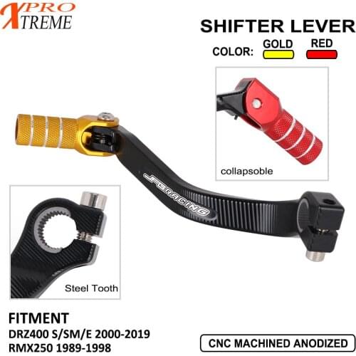 Motorcycle CNC Gear Shifter Shift Lever For SUZUKI DRZ400S DRZ400SM DRZ 400S 400SM S SM 00-19 RMX250 RMX 250 89-98