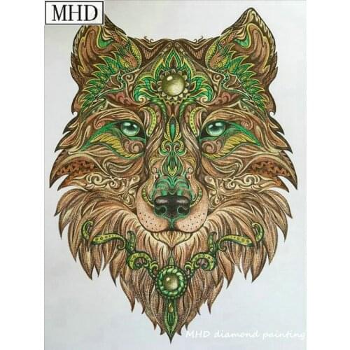 5d diy diamond painting "wolf" cross stitch animal 3D mosaic diamond embroidery kit home decoration painting full square drill