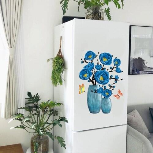 Newly DIY Plant Vase 3D Stereo Stickers Self-Adhesive Wall Refrigerator Decoration Waterproof