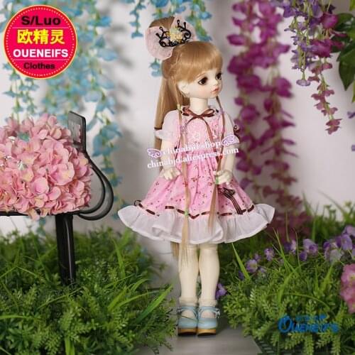 BJD Clothes 1/4 Doll White Collocation Pink Floral Dress For the RL Doll Body YF4 to 34/YF4-396 Doll Accessories
