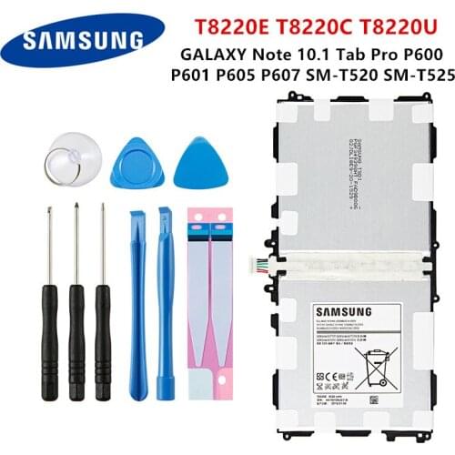 SAMSUNG Orginal Tablet T8220E T8220C/U Battery 8220mAh For Samsung GALAXY Note 10.1 Tab Pro P600 P601 P605 P607 T520 T525 +Tools