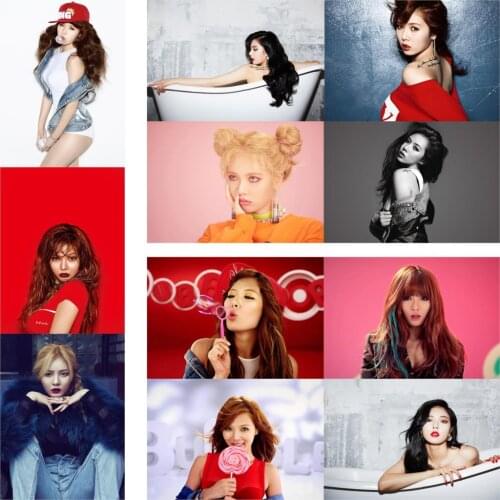 Hyuna Posters Kpop Soloist Change Bubble Pop Vivid Color HD Paper Stickers Home Decoration free shipping