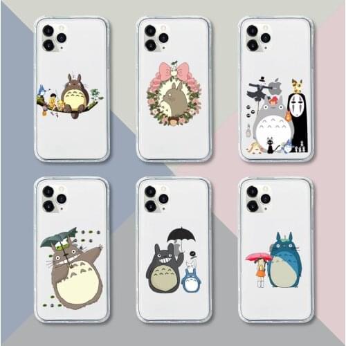 Spirited Away Phone Case Transparent For iPhone 12 11 pro mini XS XR X max 5 6 s 7 8 plus Soft TPU Clear Mobile bags