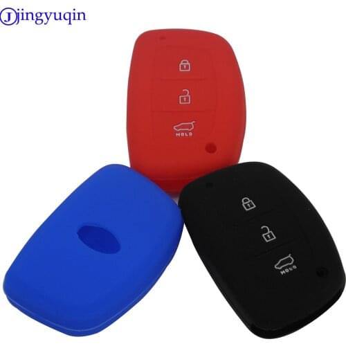 3 Buttons Silicone Key Case for Hyundai IX25 I30 i30 ix35 Mistra Verna Solaris Sonata Santafe IX45 Smart Fob Car-Styling