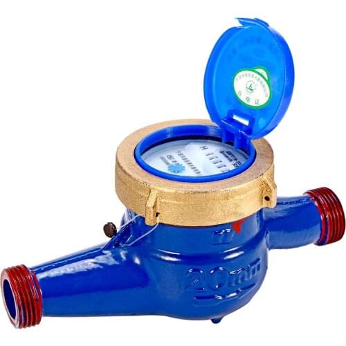 Water Meter Heavy Duty Brass Flow Measure Tap Cold Water Meter Home Garden Wet Table Measuring Tools Water Measurement 20mm