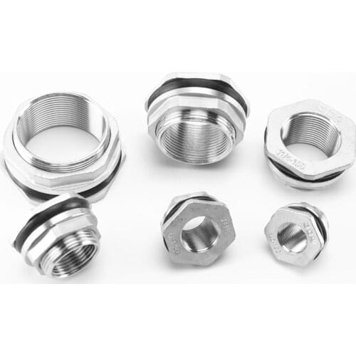 Water Tank Outlet Male Thread Female Thread Joint 304 Stainless Steel Water Pipe Fittings Aquarium Accessories