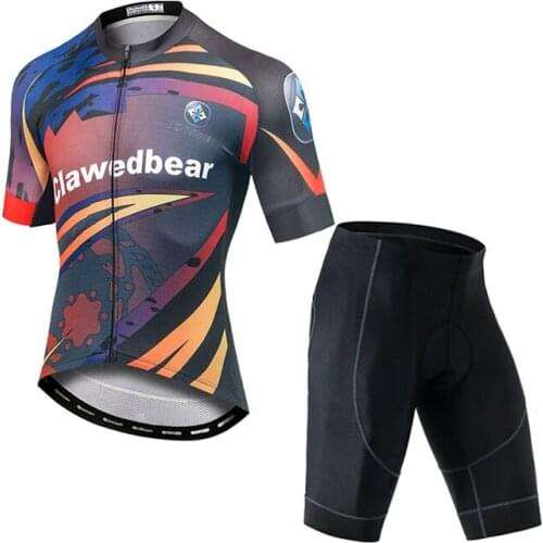 YOCENE Men compression cycling wear jersey breathable quick dry clothing for bicycle absorb sweat bike shorts set