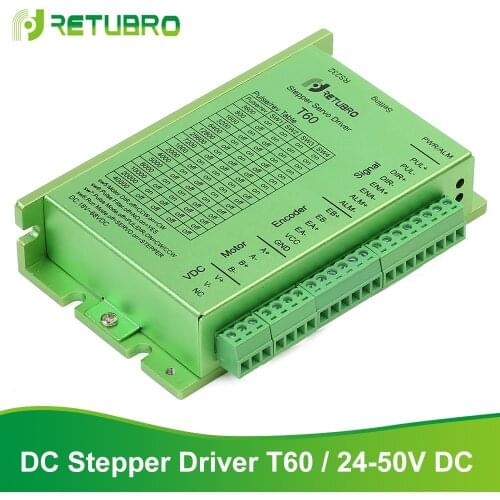 100% Brand New & Original Stepper Motor Driver Easy Servo T60 Nema 23 Closed Loop Stepper Servo Driver DC Supply 24-50V