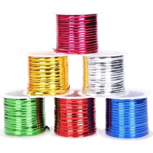 15m Gold And Silver Tie Silk Wedding Party Gift Box DIY Flowers Packaging Decoration Tie Rope Furniture Supplies Color Ribbon