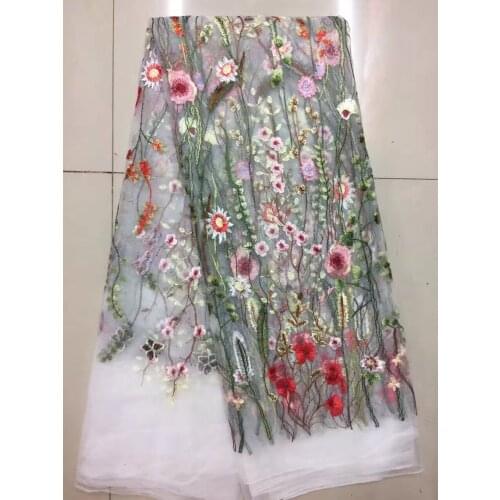 2021 New African 3d Flower Pattern Lace Fabric Charming Tissu Material Lovely Flower French Tulle Lace For Woman Party M1553