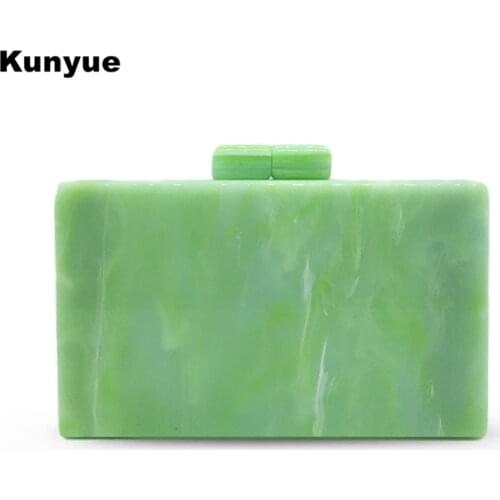 20Stylish New Wallet Elegant Mint Green Acrylic Clutch Purse Luxury Bridal Party Prom Chic Causal Evening Bags Cute INS Handbags