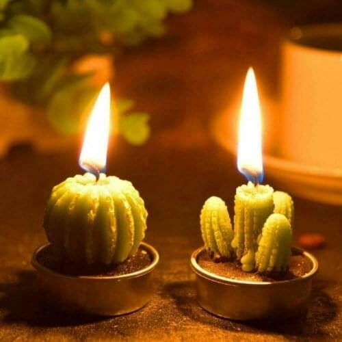 "6pcsSucculent Plants Mold Cactus Aroma Gypsum Plaster Silicone Candle Molds Home Wedding Birthday Party Decoration Home Decorn"