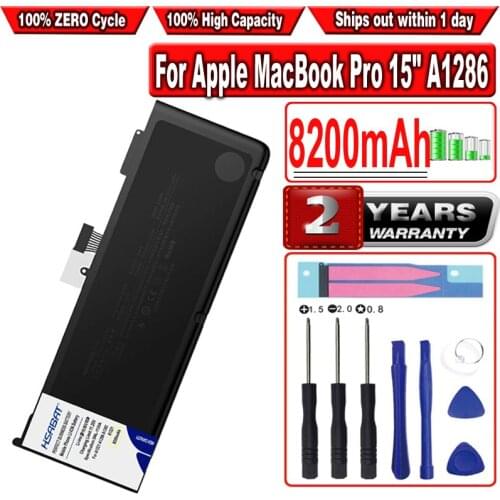 HSABAT A1321 Laptop Battery for MacBook Pro 15" A1286 2009 2010 Version 020-6380-A MC118LL/A MC372 MC371 MB985 MB986LL/A