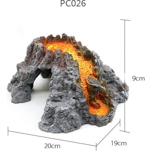 Aquarium Resin-mounted Castle Shrimp Cichlid Shrimp Nest Hollow Tortoise-rearing Hideaway Volcanic Fish TankSheltered Cave