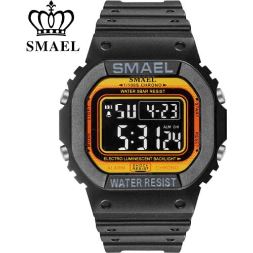 SMAEL Sports Men Watch Shock Digital Watches Mens Multifunctional Wristwatches Fashion Retro Male reloj hombre Luxury Brand 1801