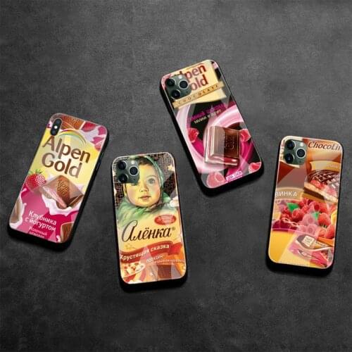 Alenka Bar Chocolate Phone Case Tempered Glass For iPhone 12 Pro Max Mini 11 Pro XR XS MAX 8 X 7 6S 6 Plus SE 2020 cover