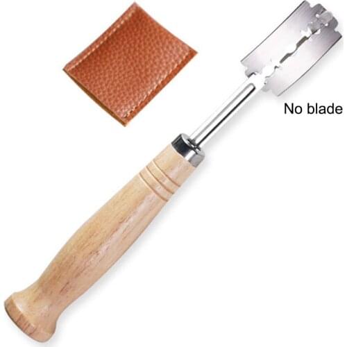 Wooden Bread Lame Tools Bakery Scraper Bread Knife Slicer Cutter Dough Breads Scoring Lame without Blades New Apr23
