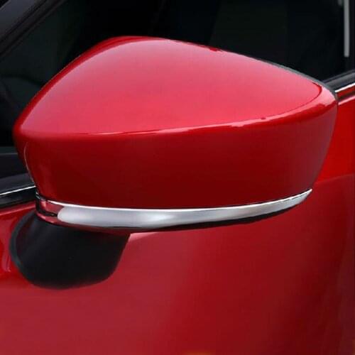 For MAZDA 3 Axela 2014 2015 Rear View Mirror Cover Trim ABS Chrome Side Mirror Cover Trim Protective Decoration Car Accessories