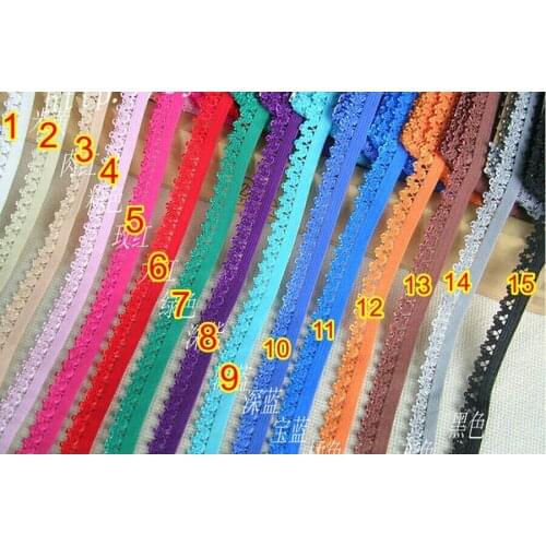 Hot Sale White,Black,Red,Pink,Blue,Purple Elastics Stretch Lace Trim Crafts/ DIY Sewing 20meters/lot