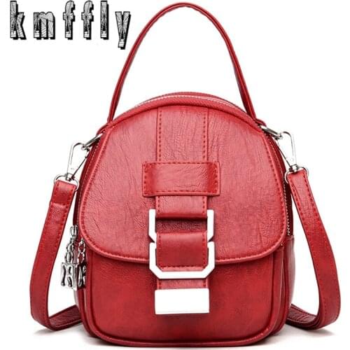 KMFFLY Women Leather Backpack Designer Shoulder Bags for Women 2020 Back Pack School Bags for Teenage Girls Mochila Feminina