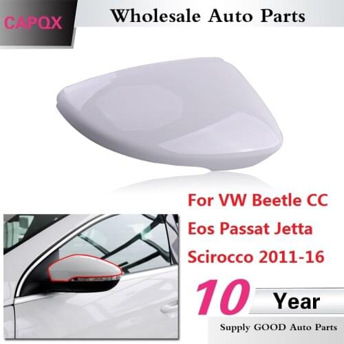 CAPQX GOOD For VW Beetle CC Eos Passat Jetta Scirocco 2011 - 2016 Side Wing Mirror Cover Rear View Rearview Mirror Cap