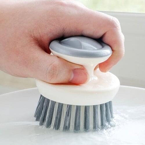 Household Brush Pot Non-stick Oil Kitchen Stove Cleaning Brush Descaling And Degreasing Dishwashing Brush Pot