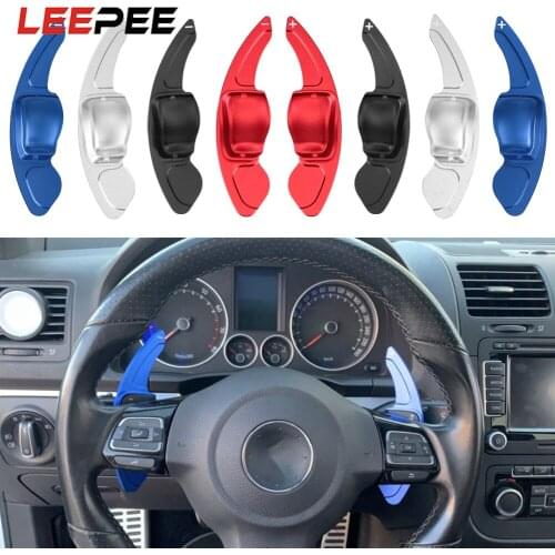 LEEPEE 2Pcs/set Extension Shift Cover Auto Replacement Steering Wheel Paddle