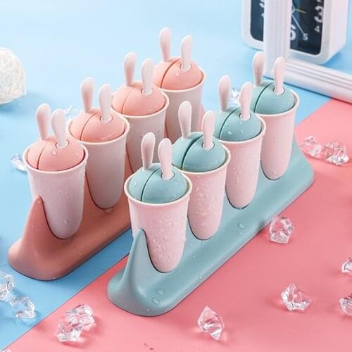 Creative Diy Bunny Pop Ice Cream Mold Multifunctional Homemade Ice Mold Ice Tray Cake Chocolate Cakesicle Mold Home Kitchen Tool