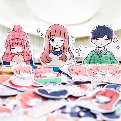 Stickers 20PCS Cute anime Lovers girl team hand stickers refrigerator suitcase skateboard mobile phone stickers diy waterproof