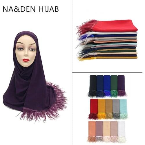NEW Women Elegant Shawl Spring feather Chiffon Fashion Scarf Female Luxury Scarf Ladies Solid Head Scarf Bandana 10pcs/lot