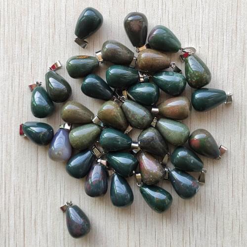 2018 Fahsion hot selling Natural india onyx charms drop shape stone Pendants for jewelry marking 50pcs/Lot wholesale free