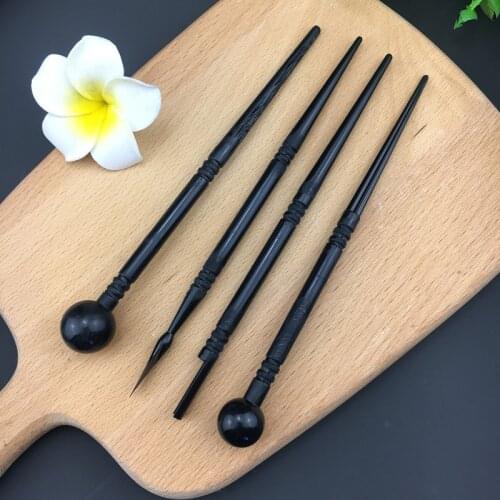 Turn sugar flower peony modeling stick texture fold petal texture stick tool pen Hei Bang H3234