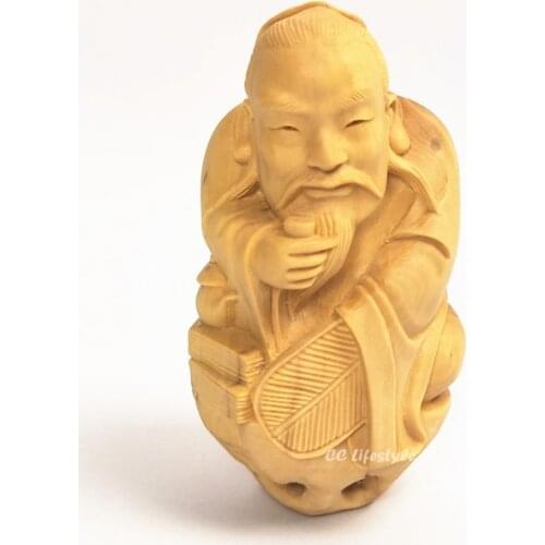 8CM Confucius Statues for Decoration Tea Figure Home Decor statue sculpture decoration to room