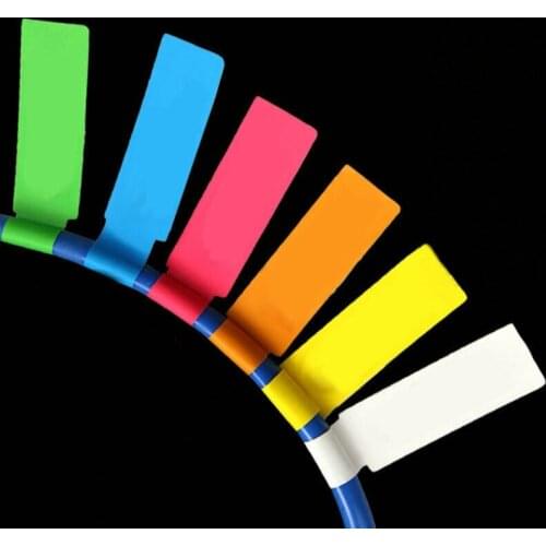 900pcs Network Cable Labels Sticker 84x26mm 30 Sheet A4 Size P Shape 3.3*1" Mixed Colour