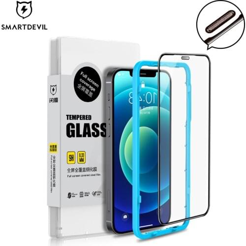 SmartDevil Tempered Glass Screen Protectors For iPhone 12 Pro Max 11 7 8 Plus X XS XR 12 Mini SE 2020 Full Cover Dust Proof HD