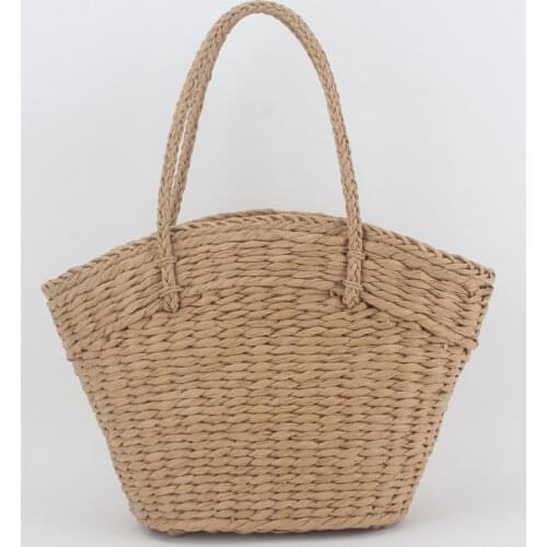 Handmade Womens Handbag Designer Straw Bag Bohemian Woven Summer Beach Bags Female Knitted Tote High Capacity Shopping Basket