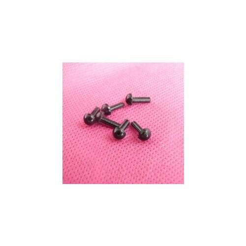 2000pcs/lot ---3mm/4mm/5mm/6mm plastic black toy eyes smooth stem without washer