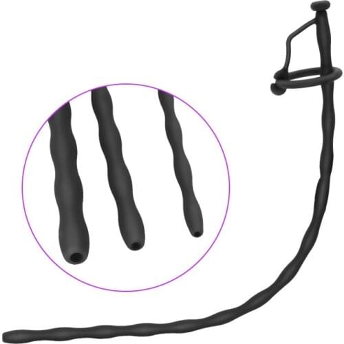 Hollow Soft Silicone Urethral Dilators Urethra Catheter Adult Sex Toys for Men Penis Plugs Masturbator Urethral Sounding Tube