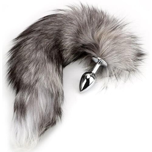 Smooth Touch Anal Plug Anus Dilator Anal Beads Sex Toys For Women Man Gay Adult Products Fox Tail Metal Butt Plug