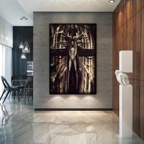 Rudolf Gigers "Gigers Book of the Necronomicon" Art prints and posters printed on canvas for home living room decoration