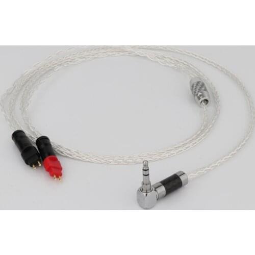 Preffair New Silver Plated OCC 3.5mm right angled Headphone Upgraded Cable For HD650 HD600 HD660s HD6XX